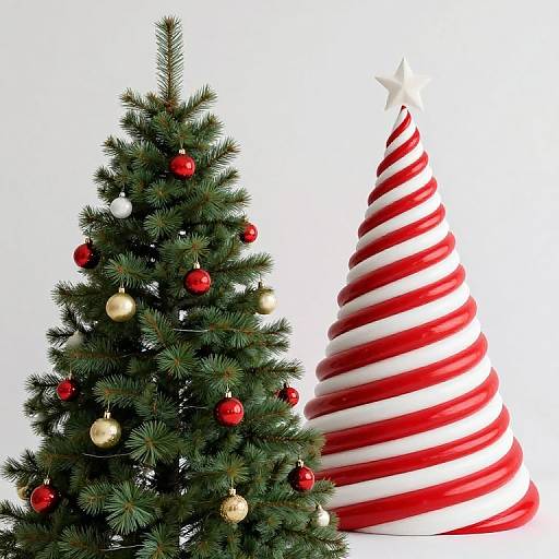 Whimsical Christmas Trees Contrast