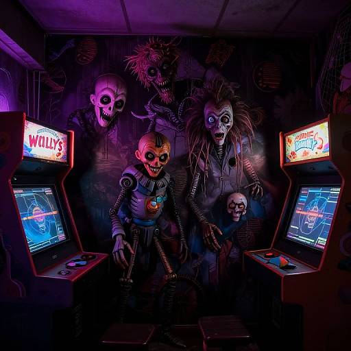 Willy's Wonderland Chaotic Arcade Scene
