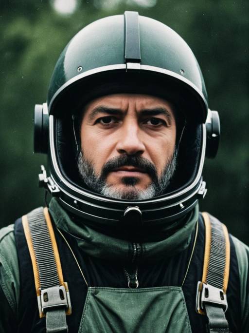 Photorealistic Headshot of Air Costume Man