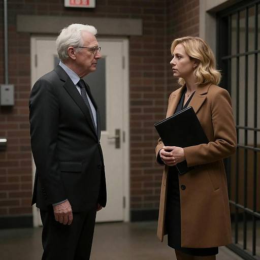 Serious Encounter in Industrial Corridor