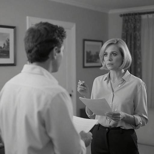 Candid Black-and-White Living Room Scene