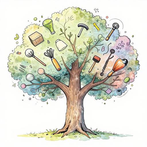 Whimsical Tree of Artistic Inspiration