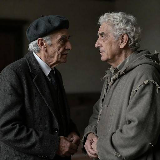 Intense Conversation in Dim Light