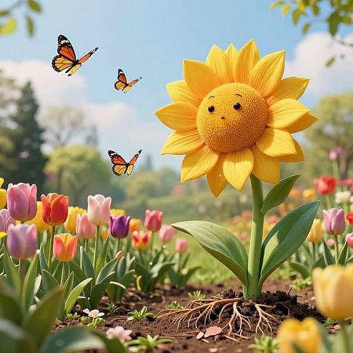 Surreal Garden of Time and Nature