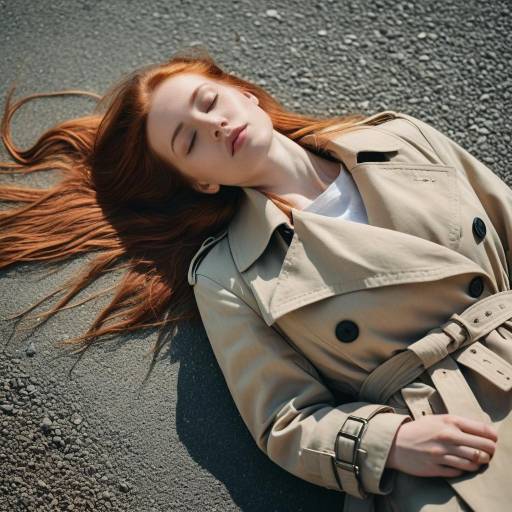 Redhead Woman Resting Outdoors