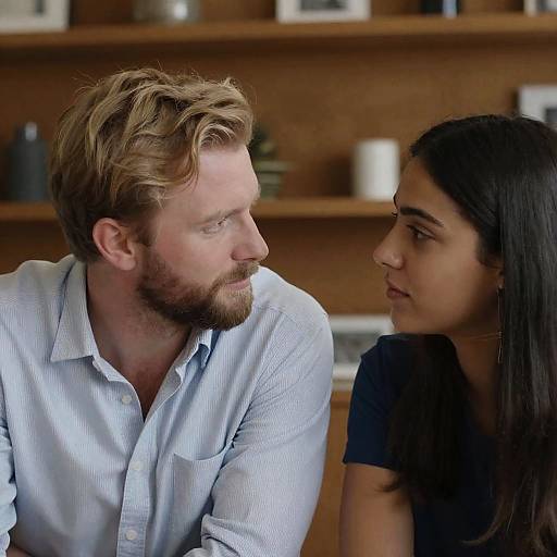 Intense Gaze Between Two Individuals