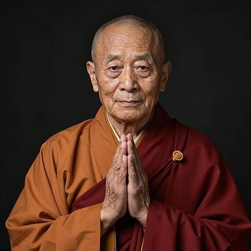 Serene Portrait of an Elderly Monk