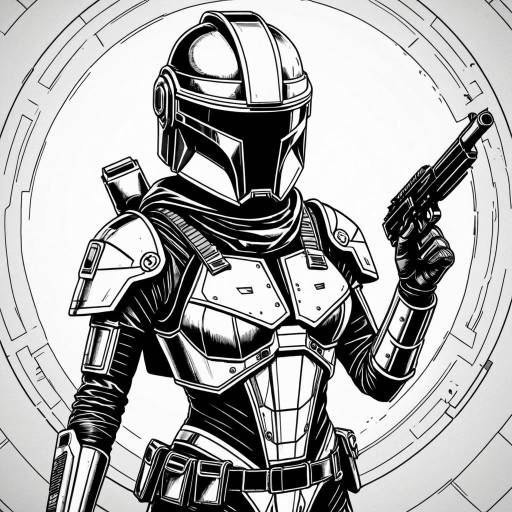 Space Bounty Hunter Illustration
