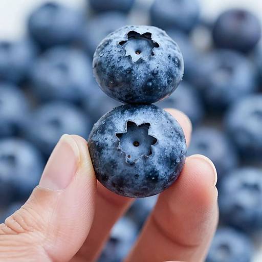 Realistic Blueberry Macaron Illuminati Gesture