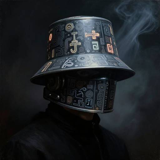 Surreal Futuristic Buckethead Portrait