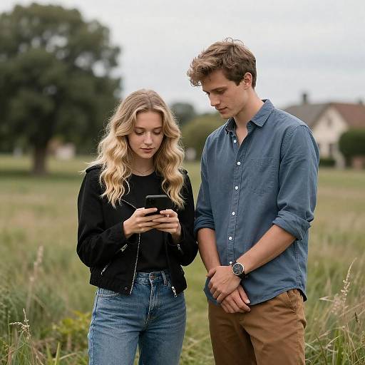 Young Couple Enjoying Nature Together