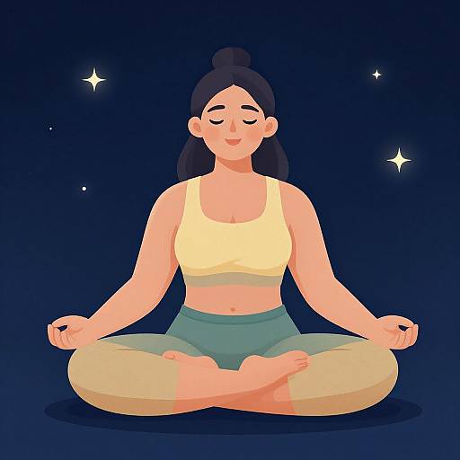 Body Positive Woman in Lotus Pose