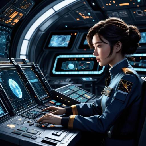 Fearless Space Captain in Command Center