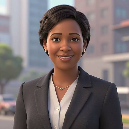 Ultra-Realistic Dreamworks Businesswoman Portrait
