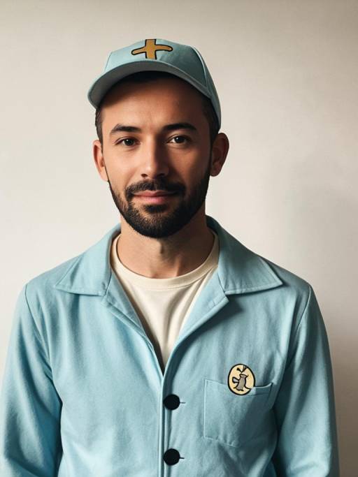 Man in Tintin Inspired Costume