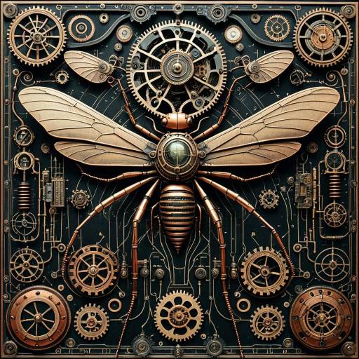 Steampunk Mechanical Insect Diagram Steampunk Mechanical Insect Diagram