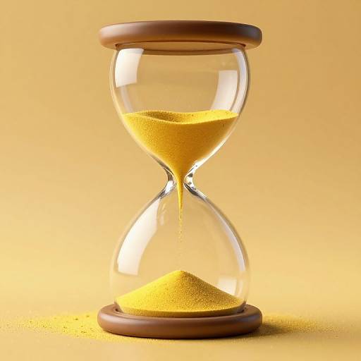 Serene 3D Hourglass in Golden Light