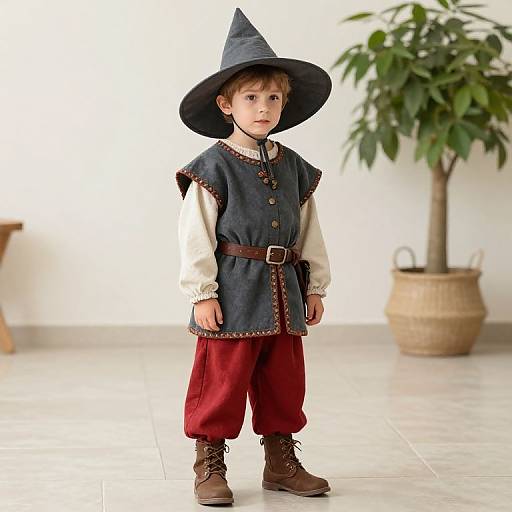 Medieval Boy in Red Pants