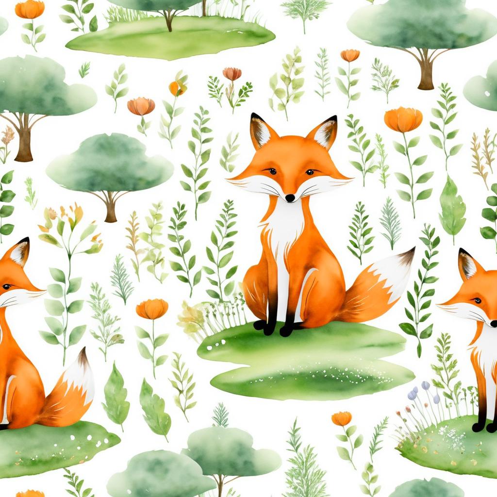 Whimsical Fox Adventure in Potter Style