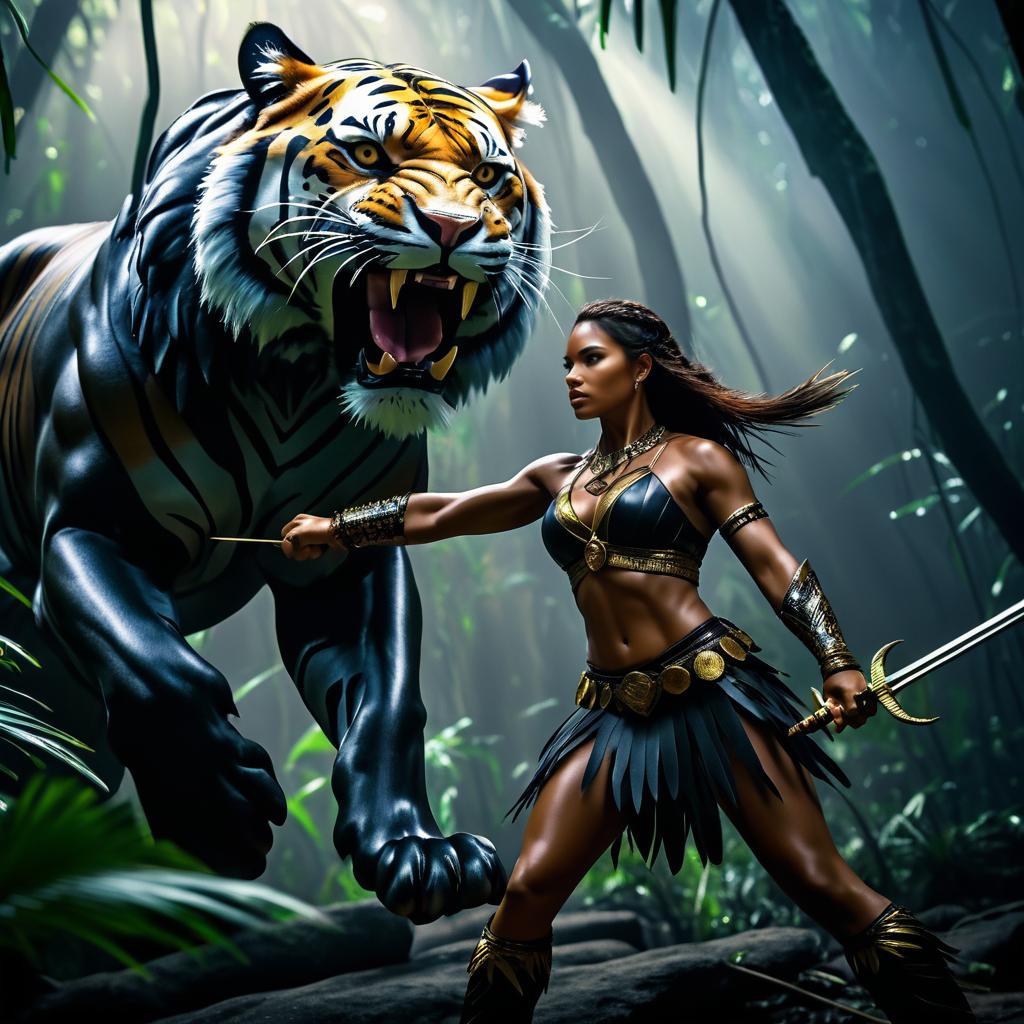 Epic Jungle Showdown: Tribal Leader vs Wild Cat