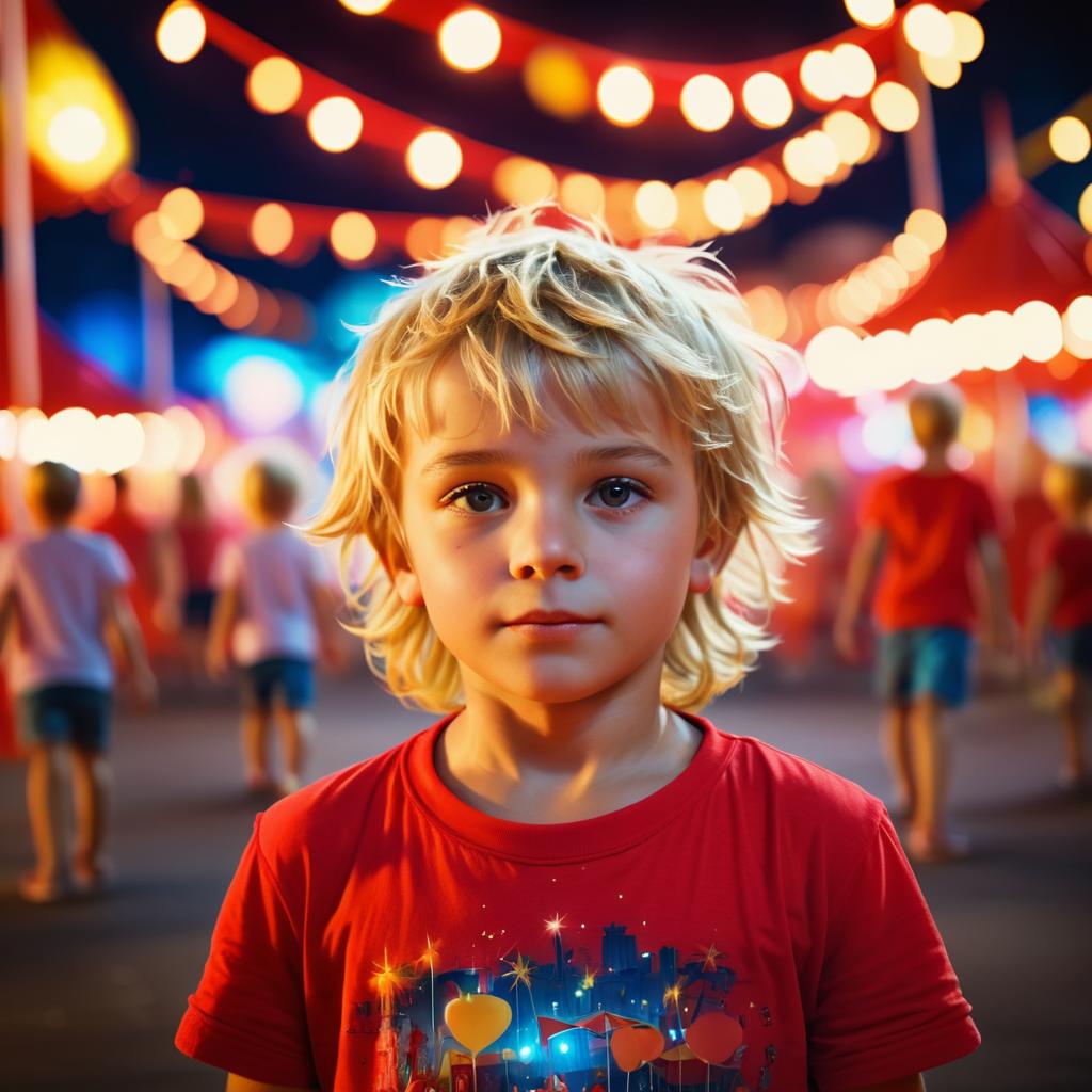 Night Carnival Portrait of a Boy