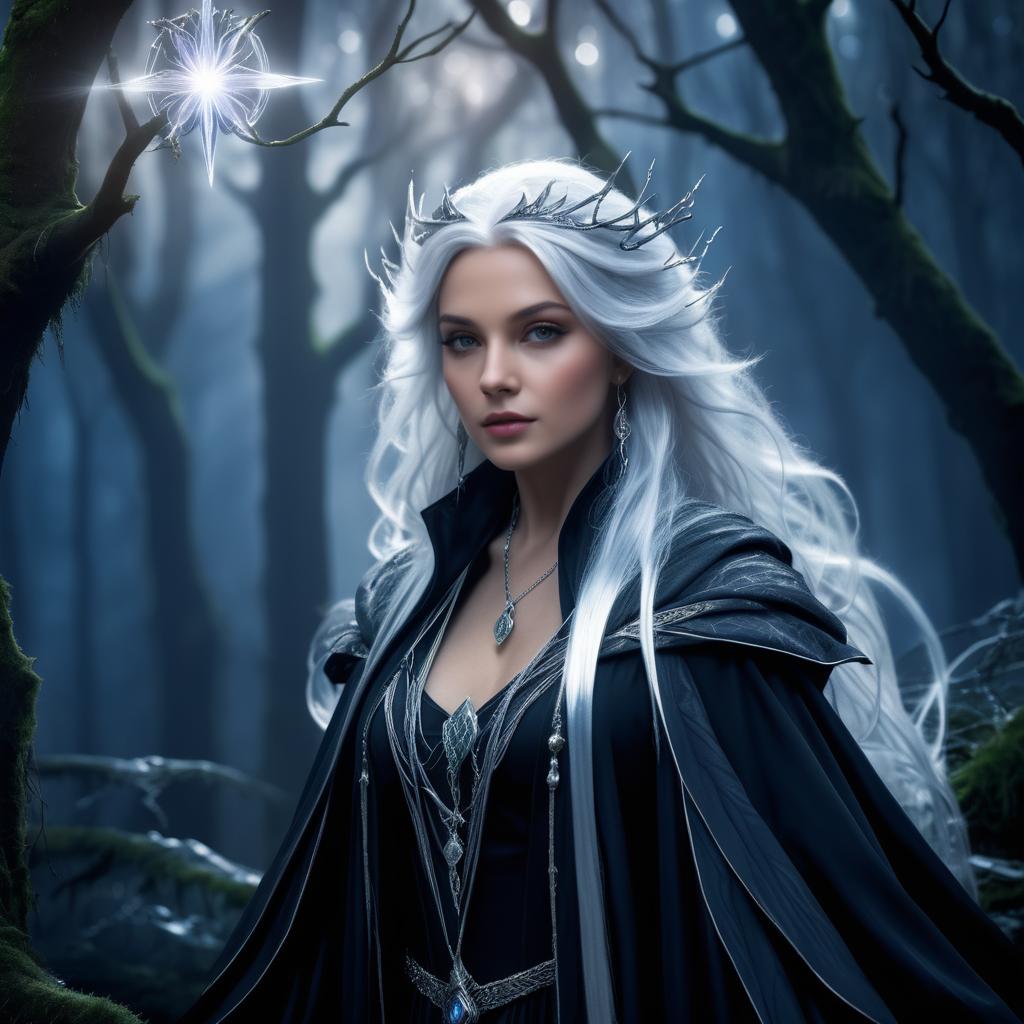 Mystical Sorceress in Enchanted Forest