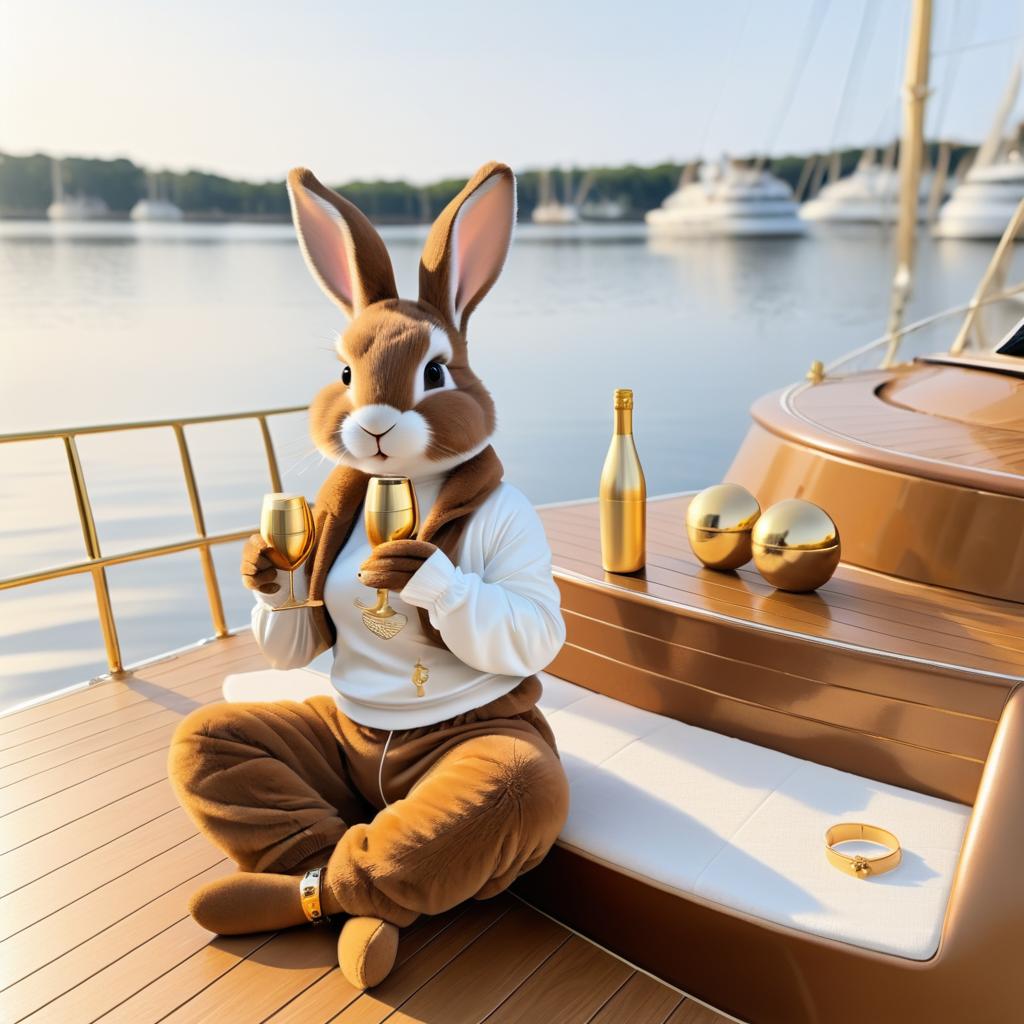 Bunny Yoga: Relaxation on a Boat