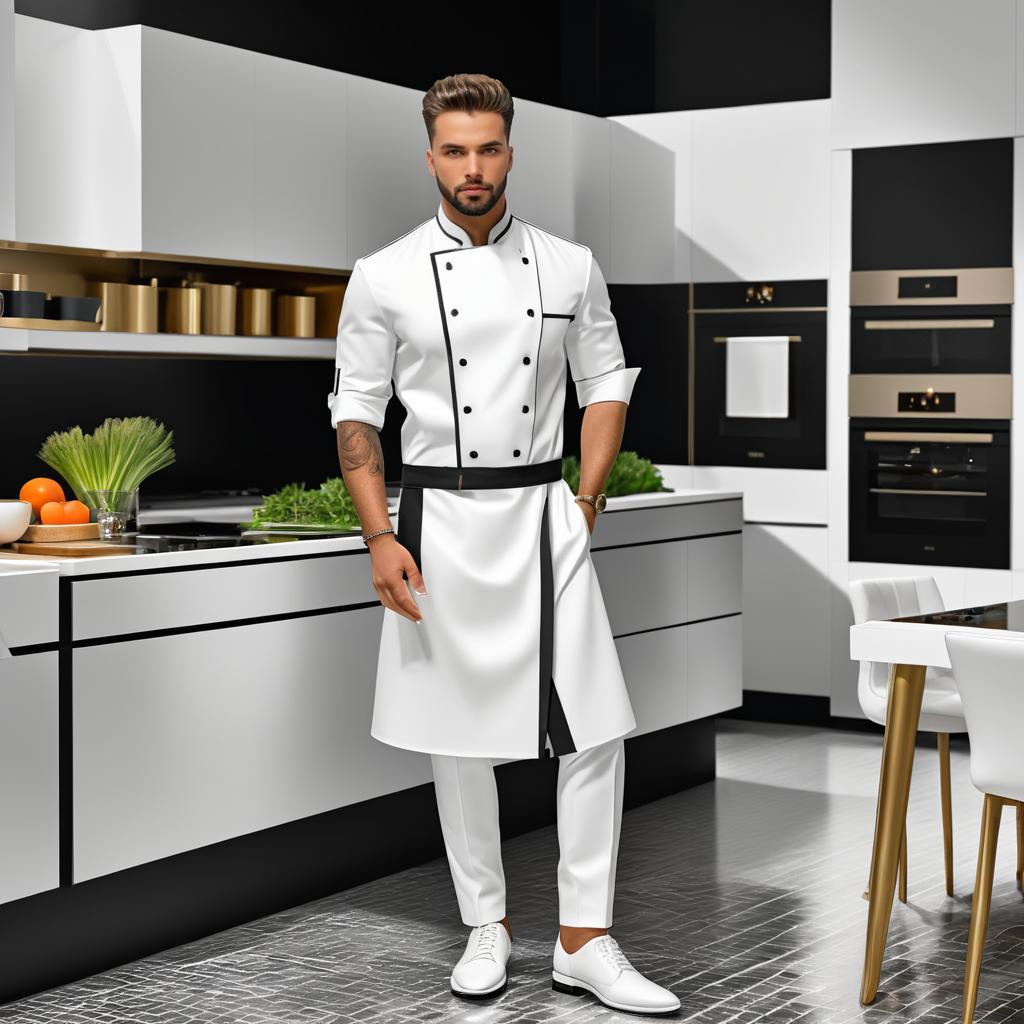 Chic Culinary Couture: Chef Runway Model