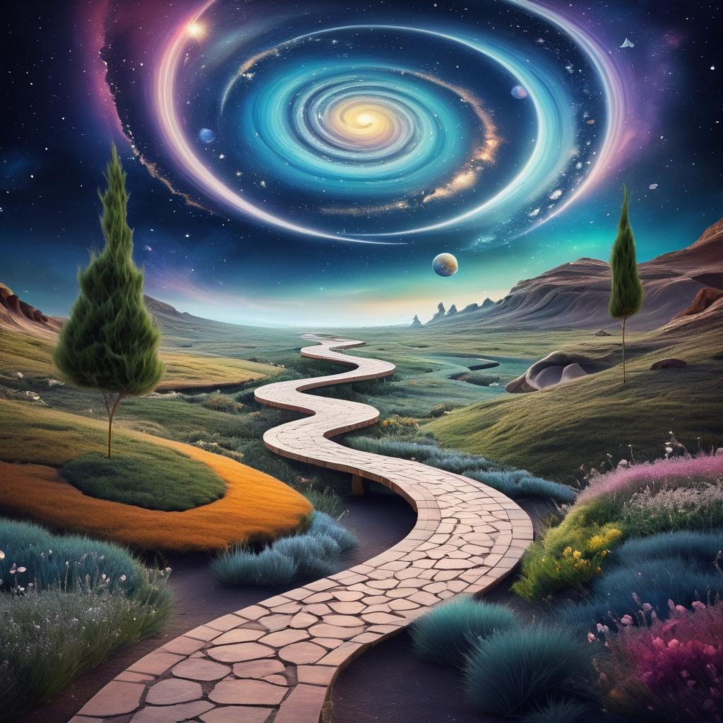 Whimsical Journey Through Surreal Space