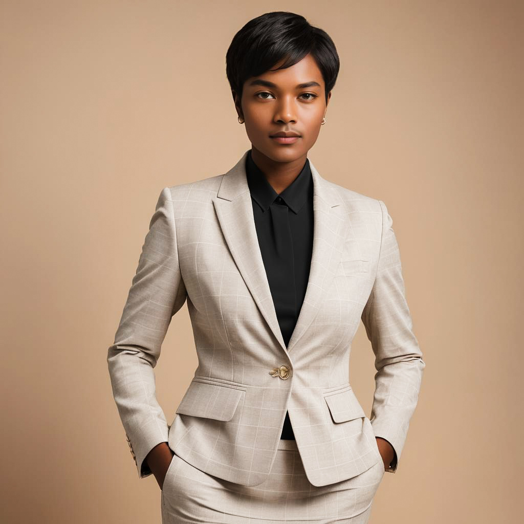 Confident Businesswoman in Chic Blazer