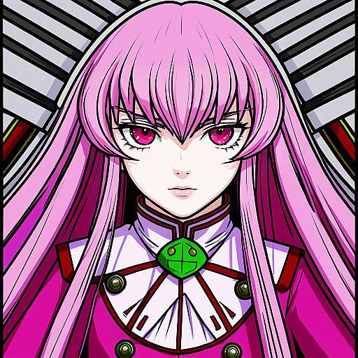 Illustration of Anya alstreim, code geass in the style of Mitsudoue