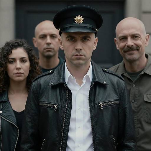 Intense Group Portrait with Diverse Expressions