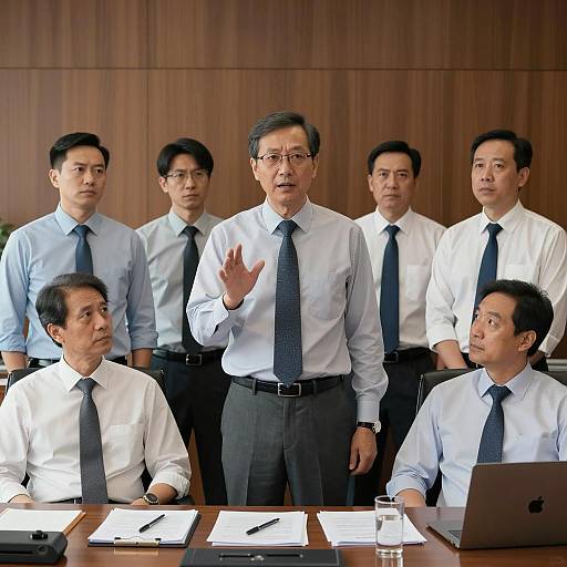 Group of Businessmen in Office Meeting