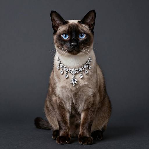 Luxurious Tonkinese Cat Portrait Photography