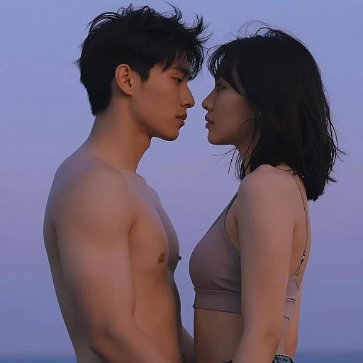 Intimate Portrait of Love Under Sky