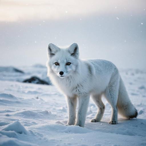 Cinematic Arctic Fox in Twilight Tundra Cinematic Arctic Fox in Twilight Tundra