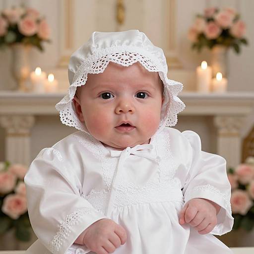 Newborn in Classic Christening Costume