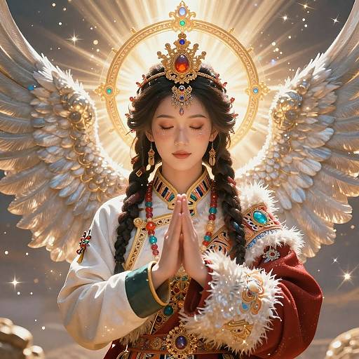 Portrait of Majestic Tibetan Goddess