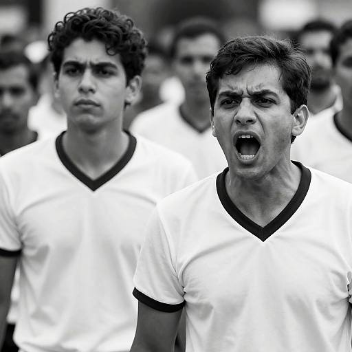 Dynamic Black-and-White Crowd Capture