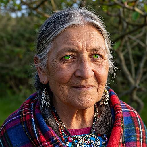 Wise Elderly Amazonian Irish Woman Portrait