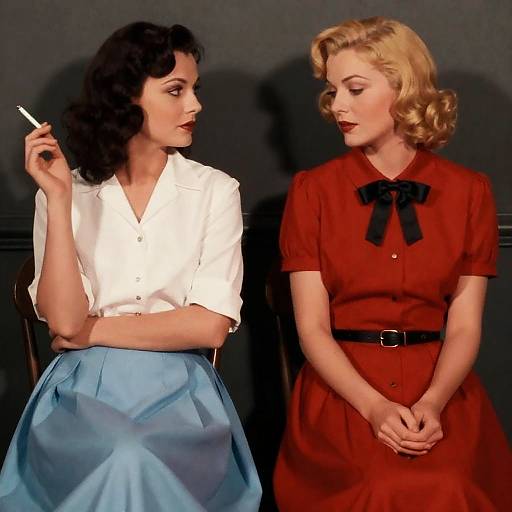 Retro Movie Poster Featuring Two Women