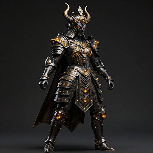 Warrior Goddess Kali in Ornate Armor