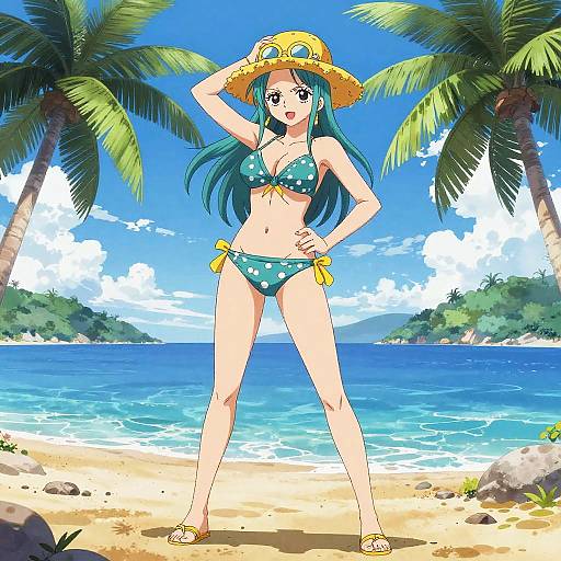 Yamato One Piece Bikini Beach Scene