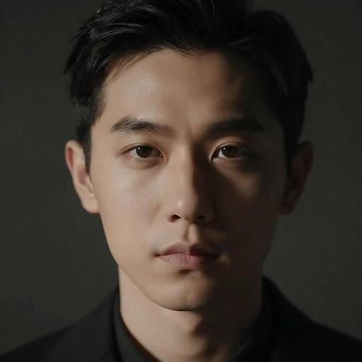 Moody Close-Up: Intense Brown-Eyed Man Portrait