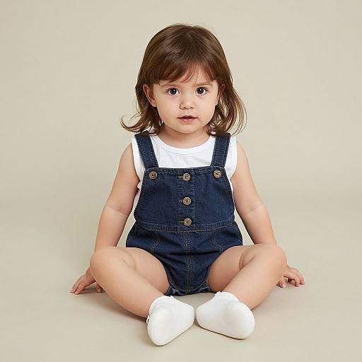 Realistic Baby Girl Outfit Portrait