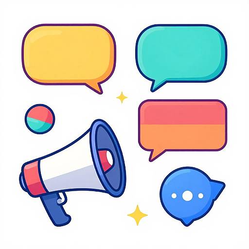 Colorful Internet Marketing Cartoon Graphic