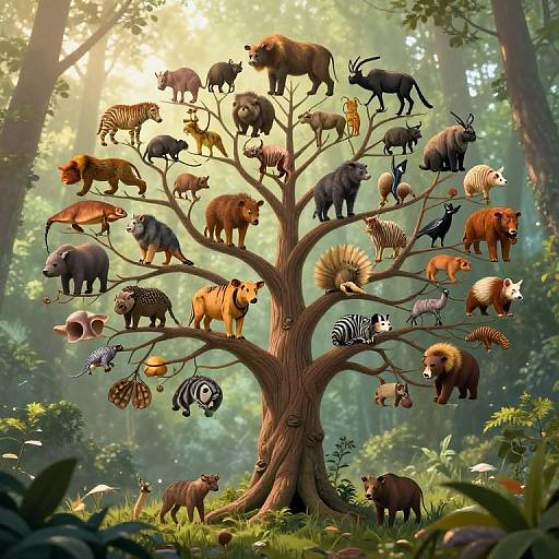 Detailed Tree of Life Illustration