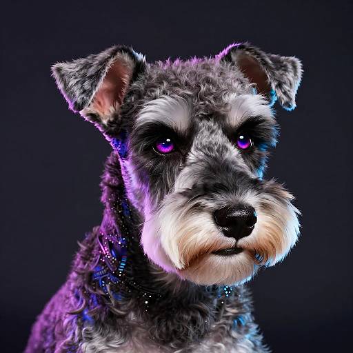 Cyberpunk Schnauzer with Bald Head