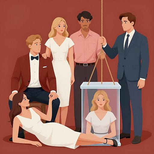 Vibrant Gathering of Six Individuals