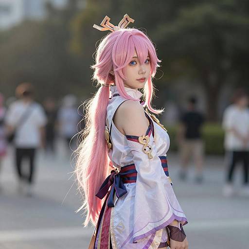 Lifestyle costume photo of Momoyama mirai. Cosplay clothes